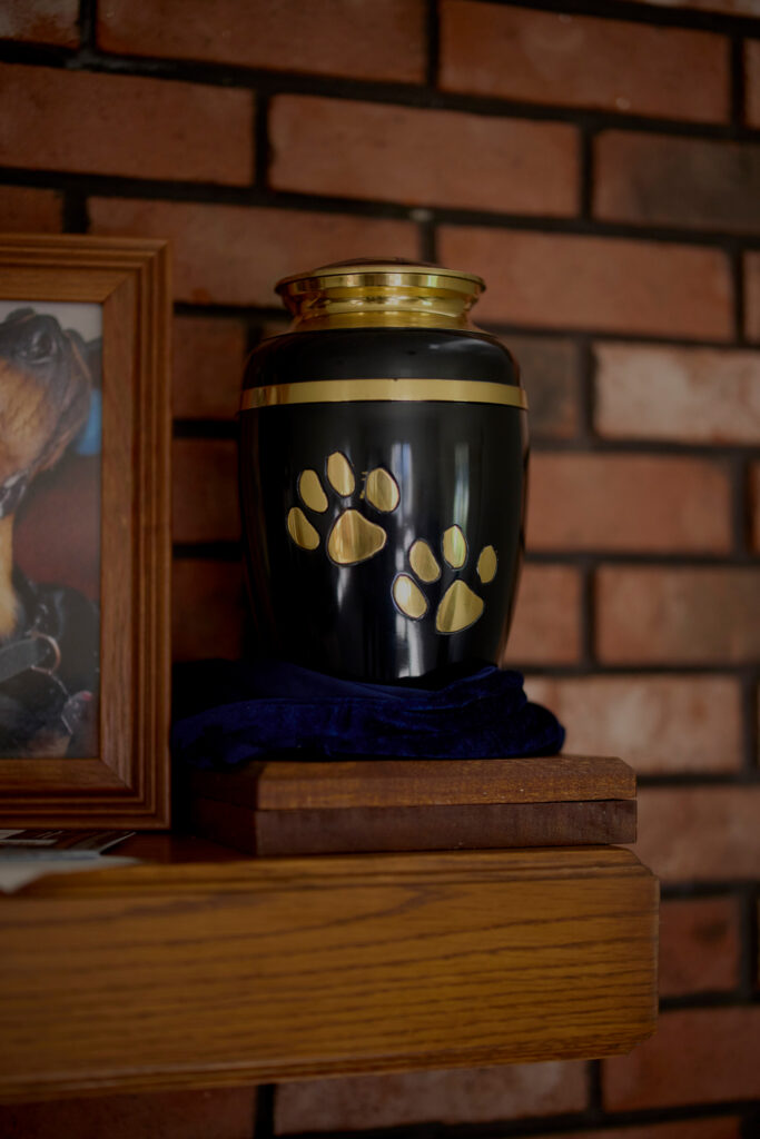 The Meckels had given up gardening when they lived near the coke plant due to the air pollution and fears about soil toxicity. Since their move to a neighboring county, they’ve taken up gardening again. They keep the ashes of their dog Nixon on their mantle.