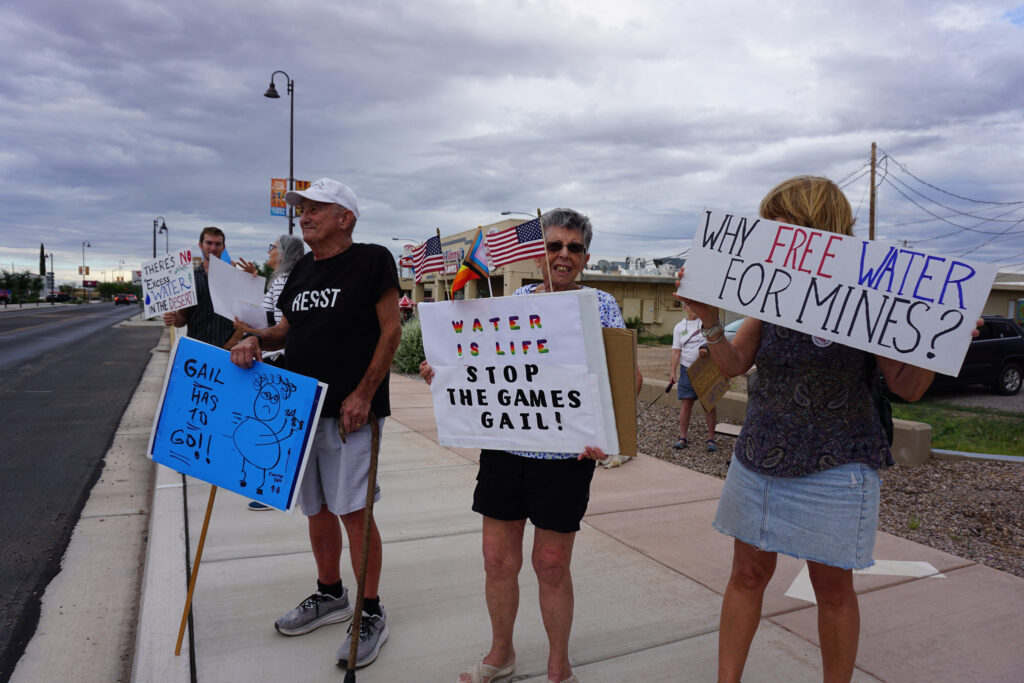 Locals from across Southern Arizona gather for a rally for groundwater protection in rural parts of the state on Aug. 27 in Sierra Vista, Ariz. Credit: Courtesy