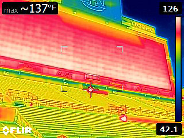 The color of a surface can drastically change its temperature, particularly when exposed to direct sunlight. Credit: Courtesy of Brandon Ryan