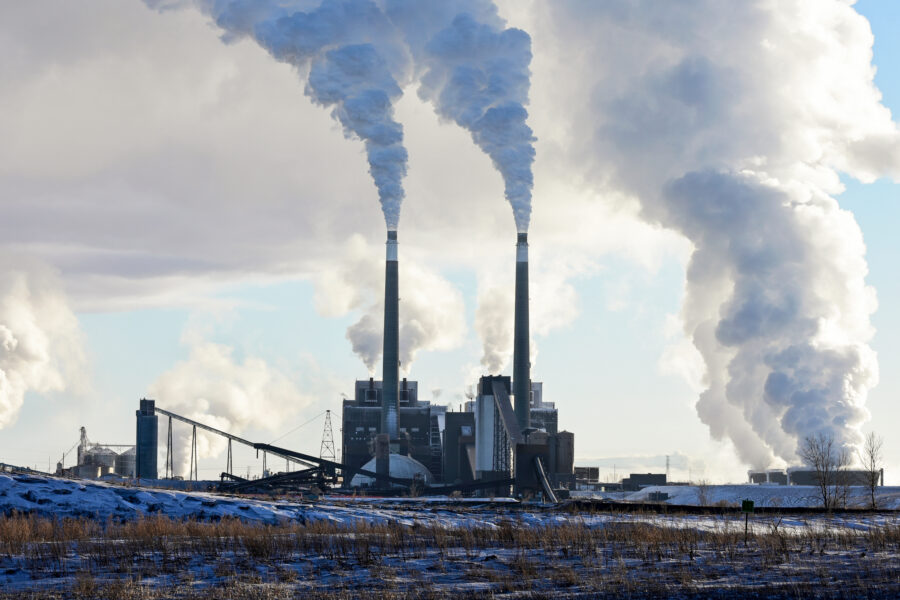 A view of the coal-fired Coal Creek Station power plant near Underwood, N.D. Credit: Dan Koeck/The Washington Post via Getty Images
