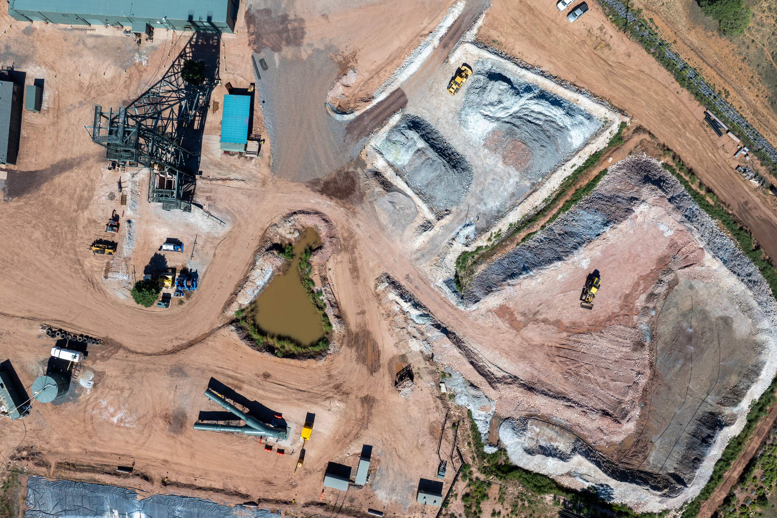 An aerial view of the Pinyon Plain Mine operating within the Ancestral Footprints of the Grand Canyon National Monument on Aug. 27, 2024, in Arizona. Credit: David McNew/Getty Images