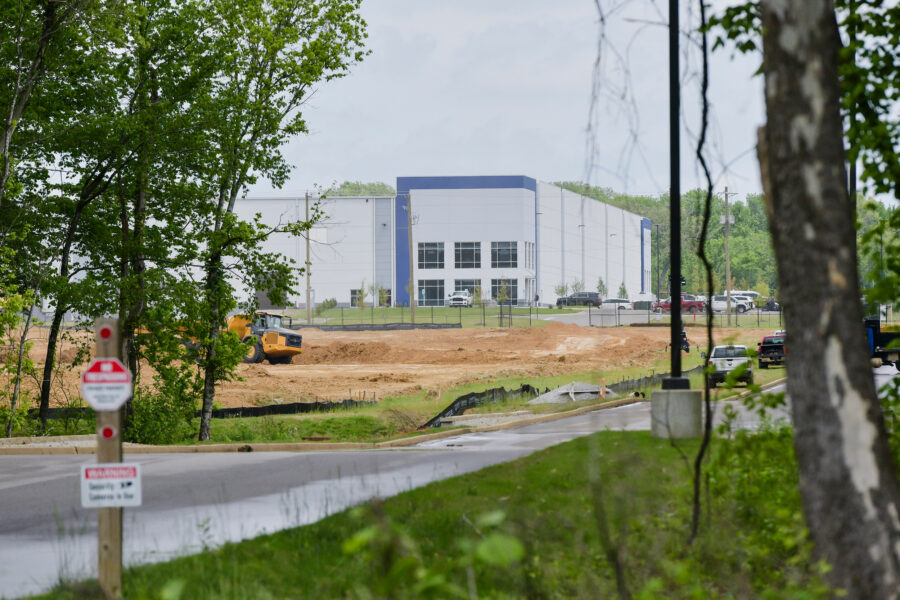 The entrance to an xAI data center is seen under construction on April 25 in Memphis, Tenn. Credit: Brandon Dill/The Washington Post via Getty Images