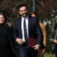 New York City mayor-elect Zohran Mamdani arrives for a news conference alongside members of his mayoral transition team at Flushing Meadows Corona Park in Queens on Wednesday. Credit: Timothy A. Clary/AFP via Getty Images