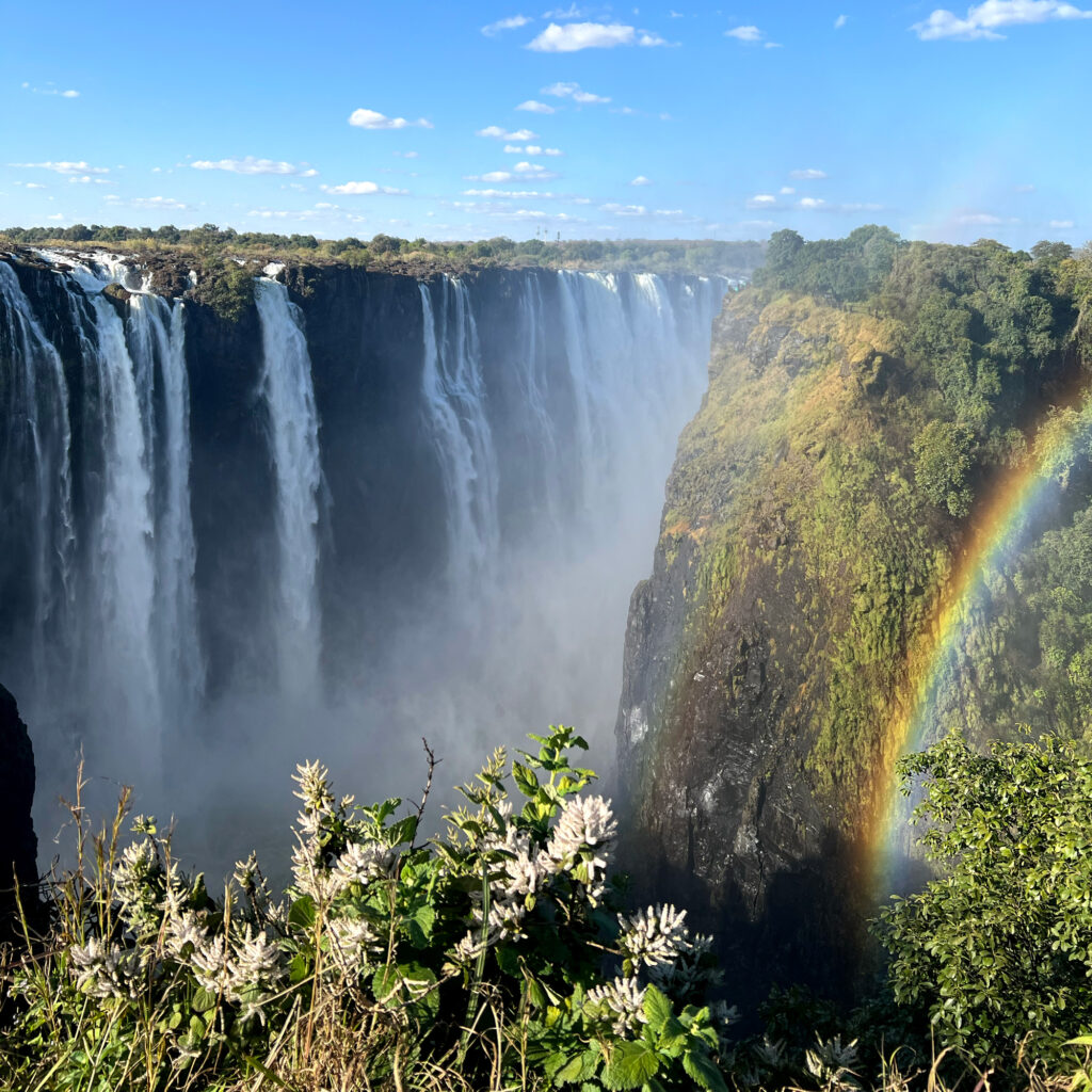 Victoria Falls, a natural wonder of the world, is just one of Zimbabwe’s extraordinary ecological assets. Others, such as Hwange National Park, have come under growing pressure from Chinese mining interests. Credit: Katie Surma/Inside Climate News