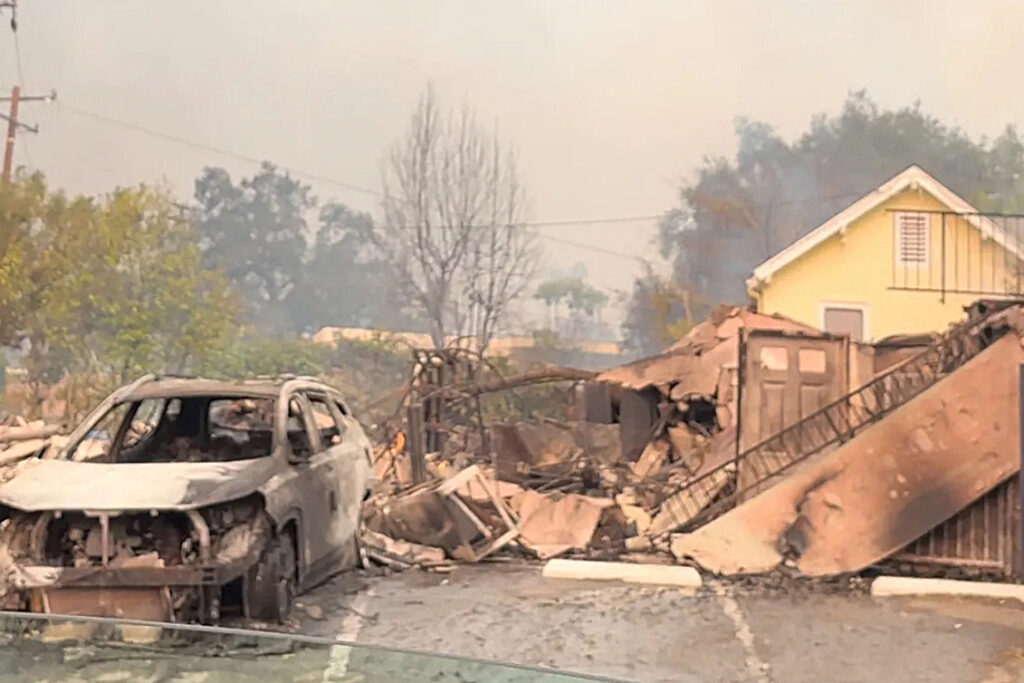 All that was left of Kate Alexandria’s apartment after the Eaton Fire. Credit: Courtesy of Kate Alexandria