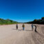 Representatives from Audubon Southwest collect data along the dry Rio Grande at Bosque del Apache National Wildlife Refuge in San Antonio, N.M. Credit: Paul Tashjian