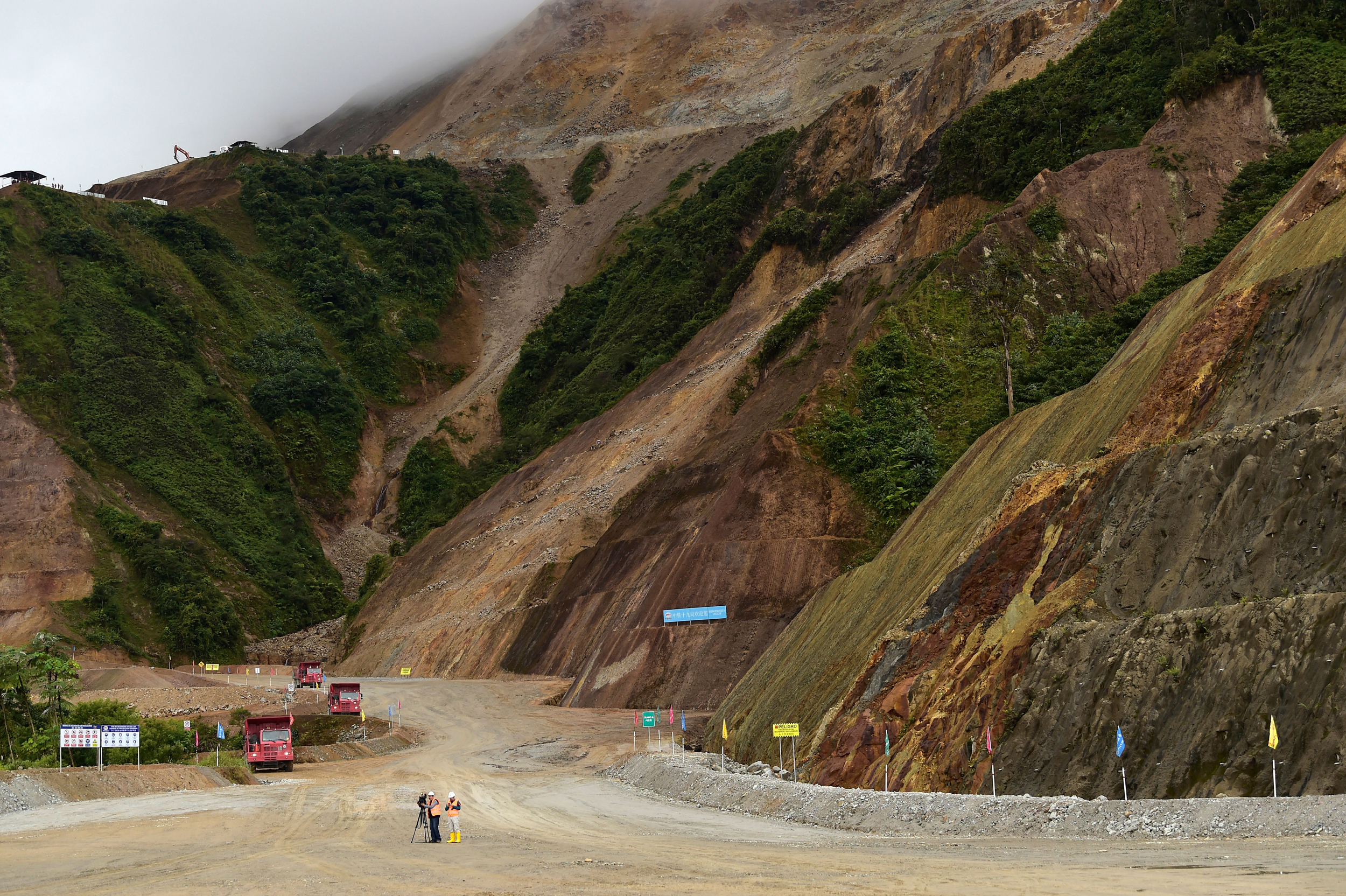 A view of the Mirador copper mine owned by Ecuadorian Ecuacorriente, a subsidiary of China’s CRCC-Tongguan consortium, in Tundayme, Ecuador. Credit: Rodrigo Buendia/AFP via Getty Images