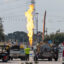 Emergency crews respond to a pipeline fire in La Porte, Texas, on Sept. 17, 2024. Credit: Kirk Sides/Houston Chronicle via Getty Images
