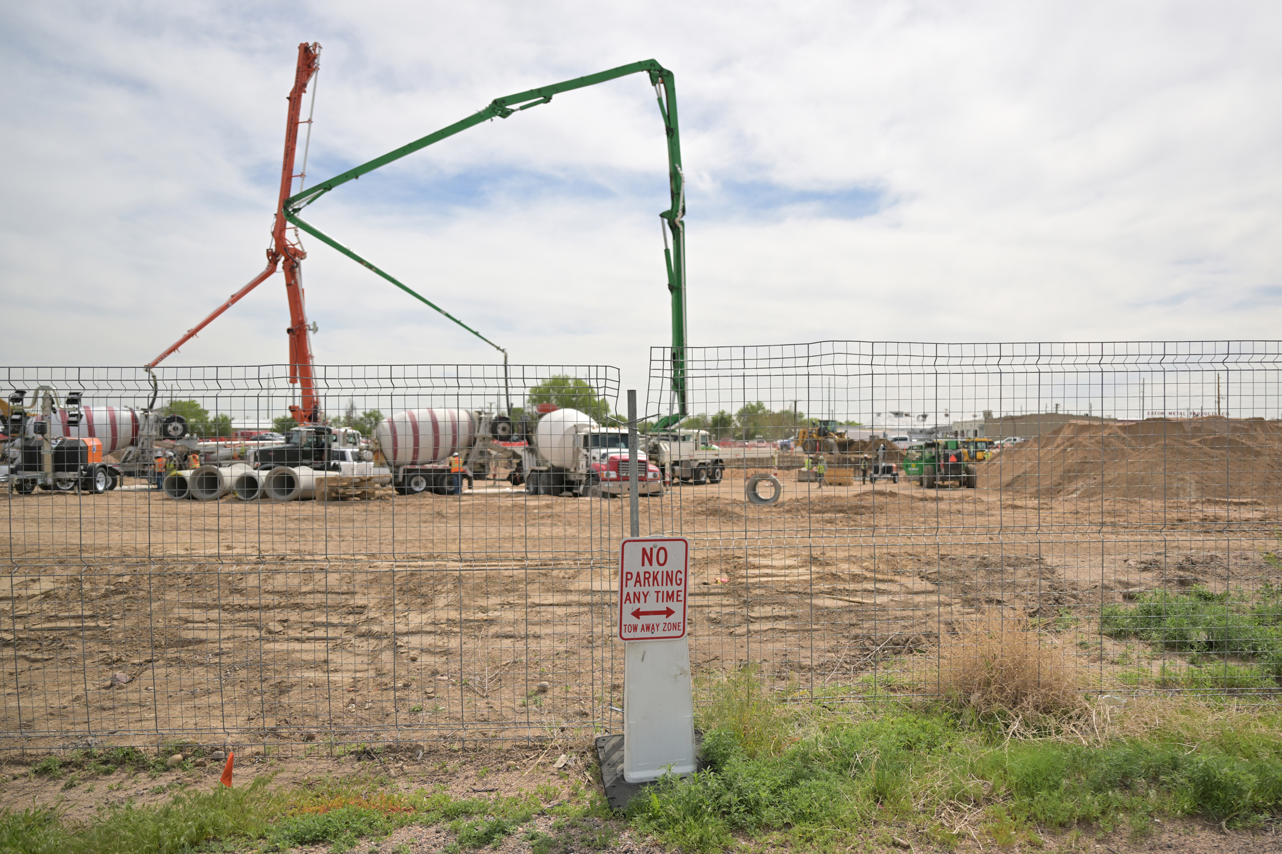 The construction site of a 75 megawatt data center is seen in Denver on May 13. Credit: RJ Sangosti/MediaNews Group/The Denver Post via Getty Images