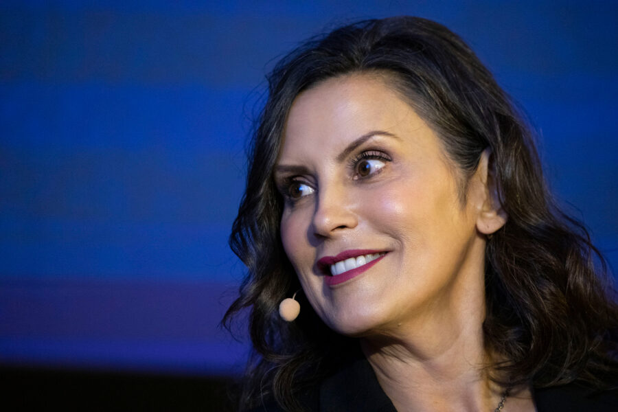 Michigan Gov. Gretchen Whitmer speaks at a Ford Pro Accelerate event on Sept. 3 in Detroit. Credit: Bill Pugliano/Getty Images