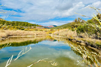 Deer Springs Ranch in Utah relies on water that filters from the Paunsaugunt Plateau through the Grey Cliffs of Grand Staircase. Coal mining in the area could put the water supply at risk. Credit: Jackie Grant/Grand Staircase Escalante Partners