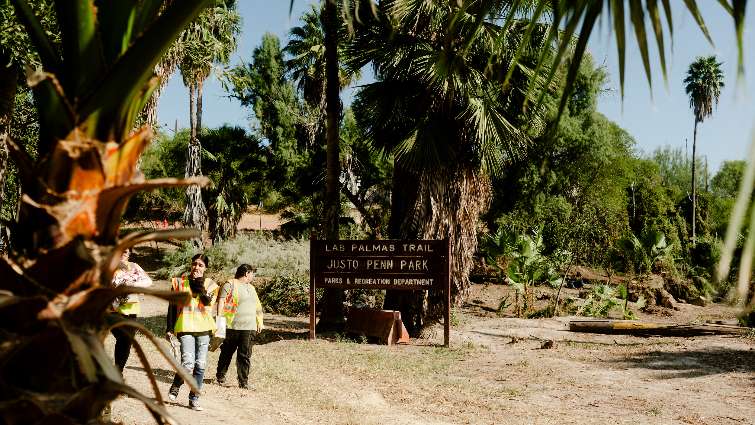 The Las Palmas Trail next to the Rio Grande in Laredo, Texas.