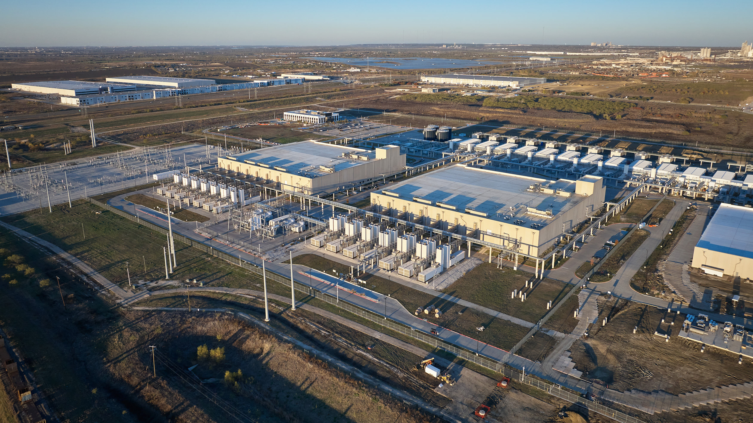An aerial view of Google’s data center in Midlothian, Texas. Credit: Google