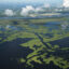 Coastal waters flow through deteriorating wetlands in Plaquemines Parish, Louisiana. Since the 1930s, Louisiana has lost over 2,000 square miles of land, an area roughly the size of Delaware, partially due to climate-driven sea level rise. Credit: Drew Angerer/Getty Images
