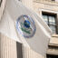 The EPA flag flies outside the agency’s headquarters in Washington, D.C. Credit: Bill Clark/CQ-Roll Call, Inc via Getty Images