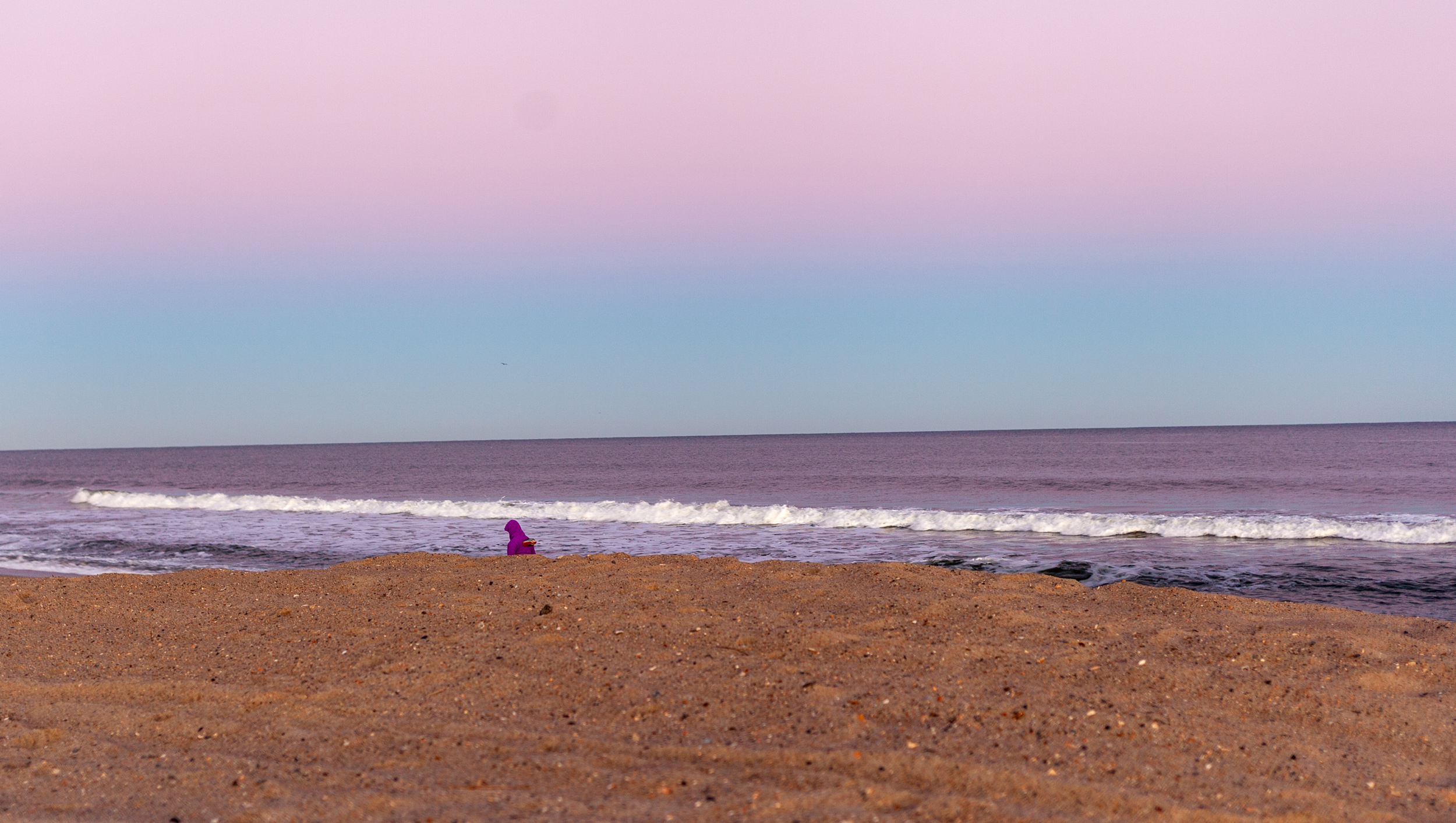 A view of Kure Beach at sunset in mid-December. Town officials passed a resolution urging the U.S. Army Corps of Engineers to protect the area’s “irreplaceable ecological assets.” Credit: Lisa Sorg/Inside Climate News