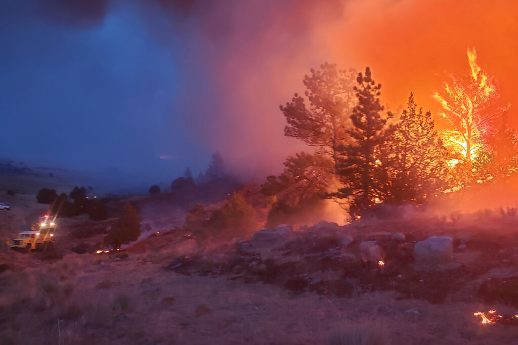 The Pleasant Valley Fire burned nearly 29,000 acres in southeastern Wyoming and destroyed the childhood home of Rep. Harriet Hageman. Credit: Nathan Butler/Wyoming State Forestry Division