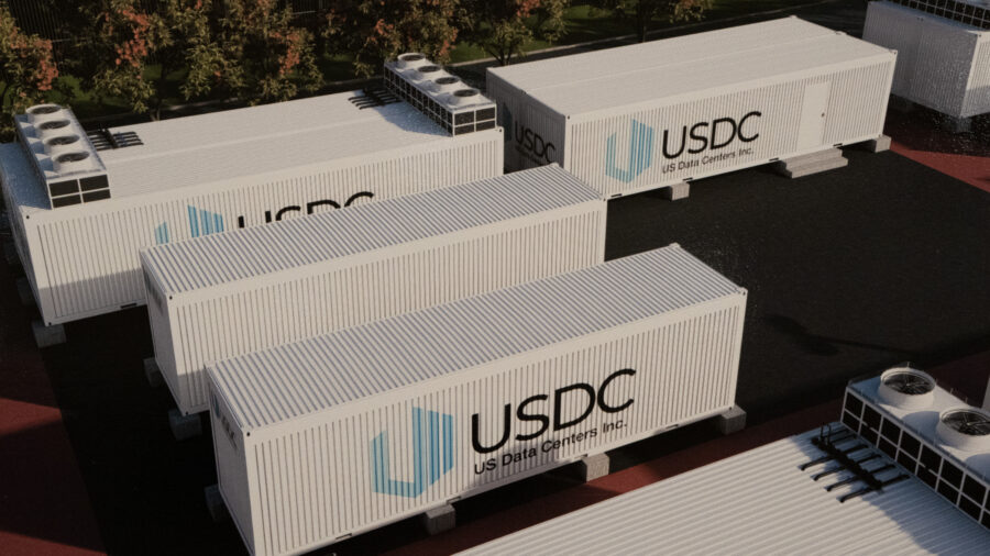 A mockup provided by a DigiPowerX representative shows the modular facilities that will be part of the company's phase one expansion. Credit: Lee Hedgepeth/Inside Climate News