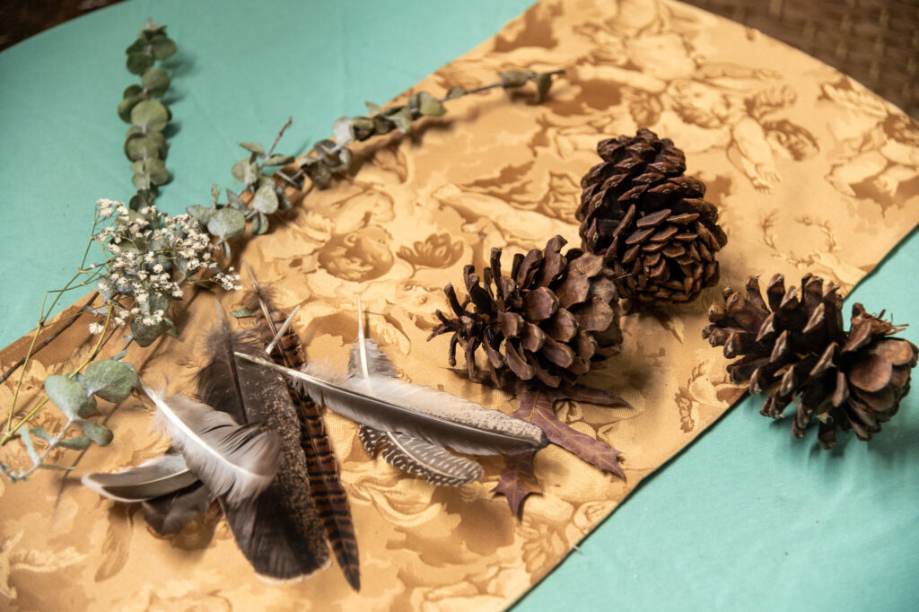 Families who have their loved one's bodies composted at The Natural Funeral can place meaningful compostable items to be composted with the body. Credit: Michael Kodas