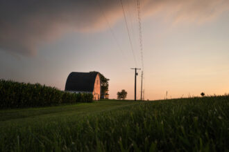 Corn grows on a farm near Clinton, Wis. Credit: Scott Olson/Getty Images