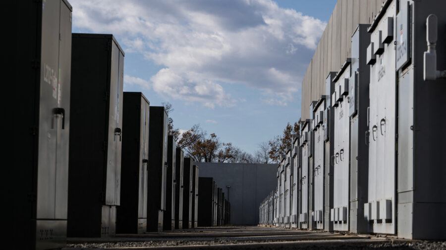 Substations and transformers are seen at a Digital Realty data center in Ashburn, Va., on Nov. 12, 2025. Credit: Andrew Caballero-Reynolds/AFP via Getty Images