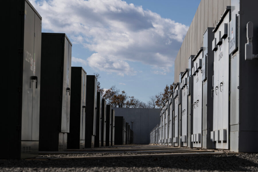 Substations and transformers are seen at a Digital Realty data center in Ashburn, Va., on Nov. 12, 2025. Credit: Andrew Caballero-Reynolds/AFP via Getty Images