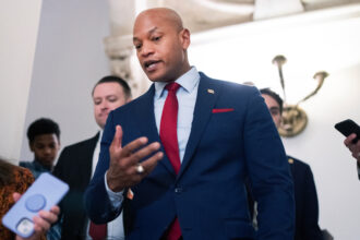 Maryland Gov. Wes Moore visits the U.S. Capitol on Jan. 22 in Washington, D.C. Credit: Tom Williams/CQ-Roll Call, Inc via Getty Images