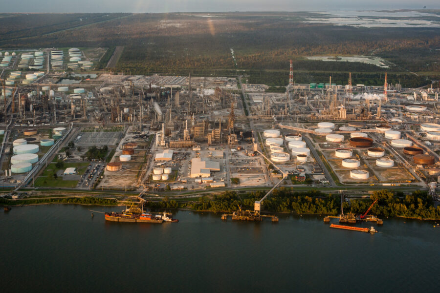 A view of chemical plants and factories in the Louisiana area known as Cancer Alley. Credit: Giles Clarke/Getty Images