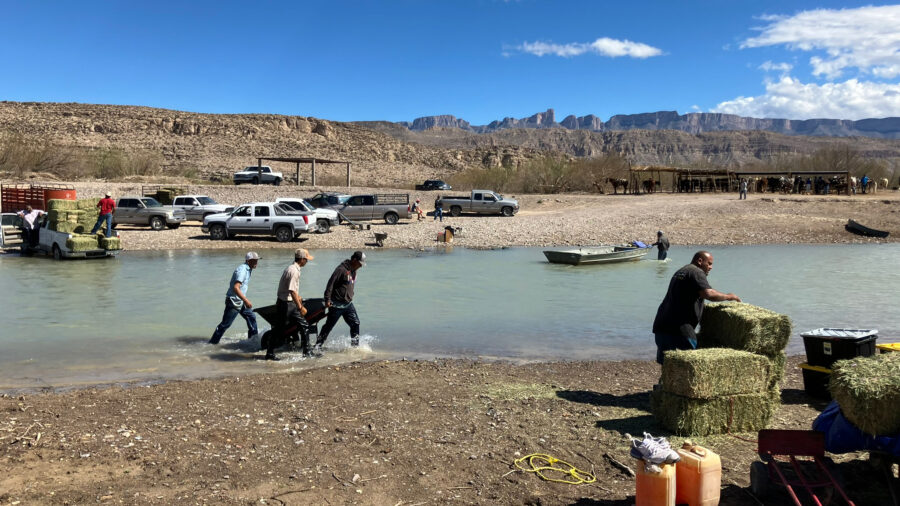 The Rio Grande flows through Boquillas del Carmen, Mexico, where people rely on getting supplies from Texas. According to the Customs and Border Protection website, this area is slated for “smart wall” construction. Credit: Martha Pskowski/Inside Climate News