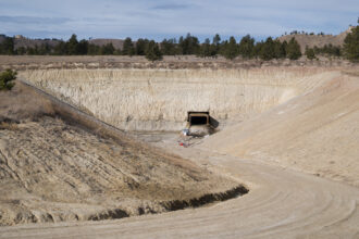 An emergency exit for Signal Peak Energy’s longwall coal mine in Musselshell County, Montana. Credit: Jake Bolster/Inside Climate News