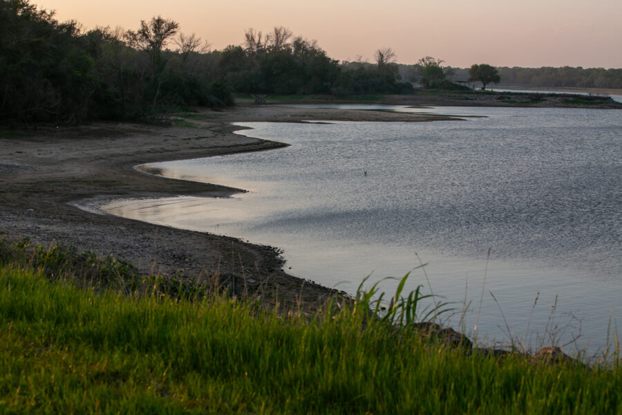 Corpus Christi’s largest remaining reservoir, Lake Texana, is currently 55 percent full and projected to hit 30 percent this summer. Credit: Dylan Baddour/Inside Climate News