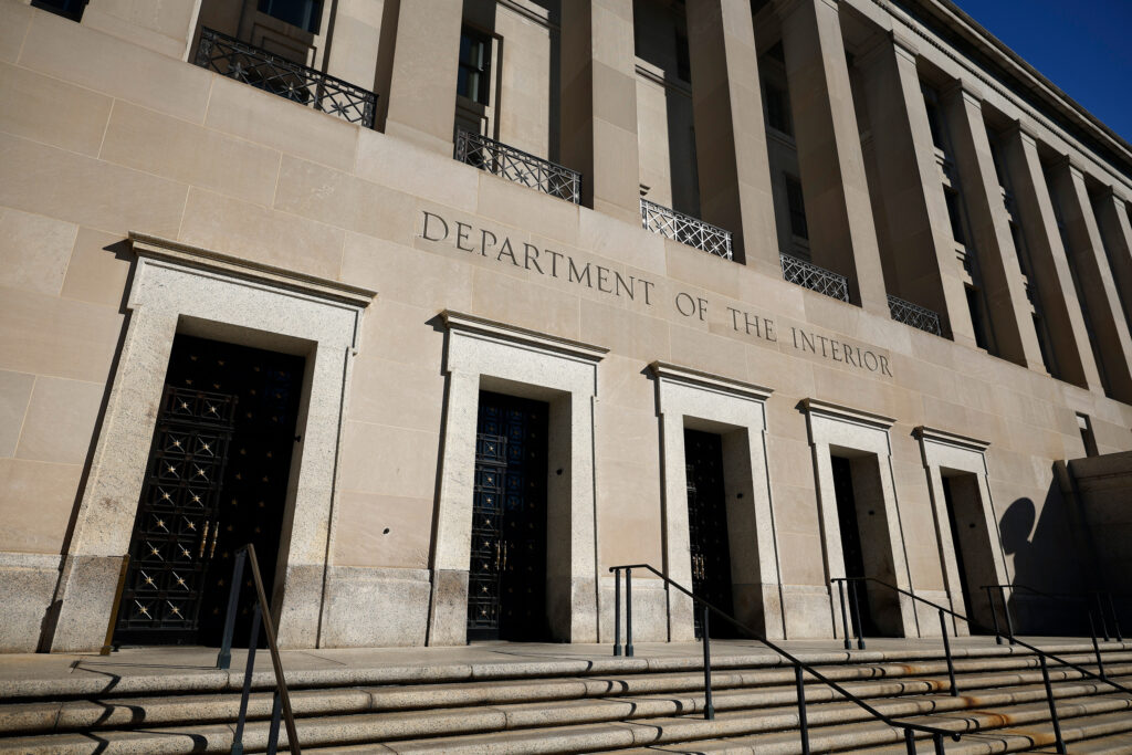 The Stewart Lee Udall building, headquarters of the U.S. Department of the Interior, in Washington, D.C. Credit: Kevin Dietsch/Getty Images