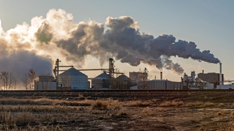 An ethanol plant is seen in Casselton, N.D. Credit: Jim West/UCG/Universal Images Group via Getty Images