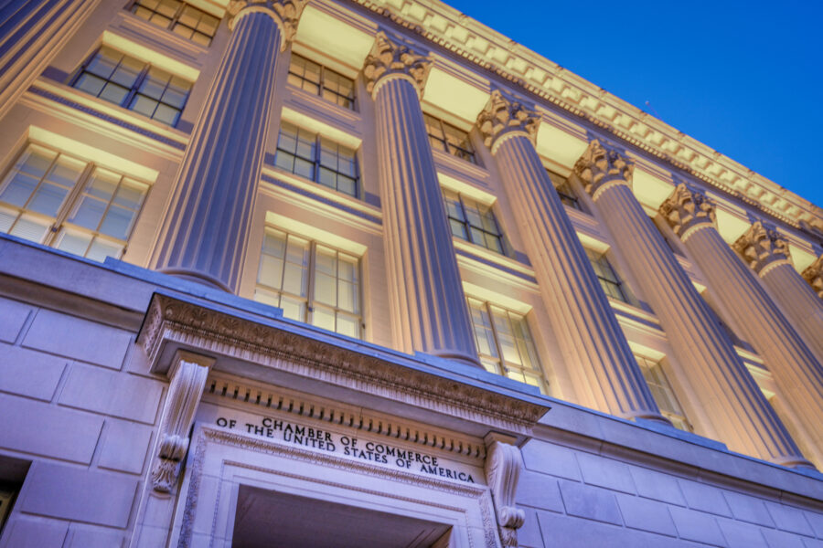 The U.S. Chamber of Commerce headquarters in Washington, D.C. Credit: J. David Ake/Getty Images