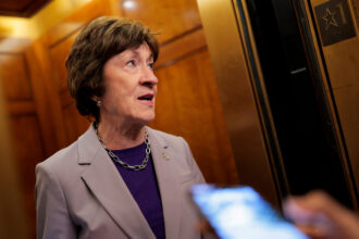 Sen. Susan Collins enters the U.S. Captiol on Jan. 27 in Washington, D.C. Credit: Heather Diehl/Getty Images
