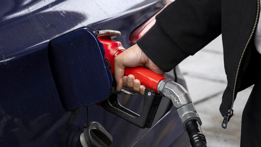 A man pumps gasoline into his vehicle at a station on March 4 in the Brooklyn borough of New York City. Credit: Mostafa Bassim/Anadolu via Getty Images