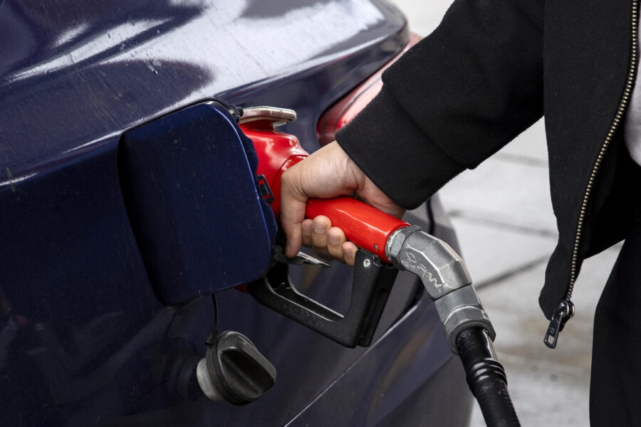 A man pumps gasoline into his vehicle at a station on March 4 in the Brooklyn borough of New York City. Credit: Mostafa Bassim/Anadolu via Getty Images