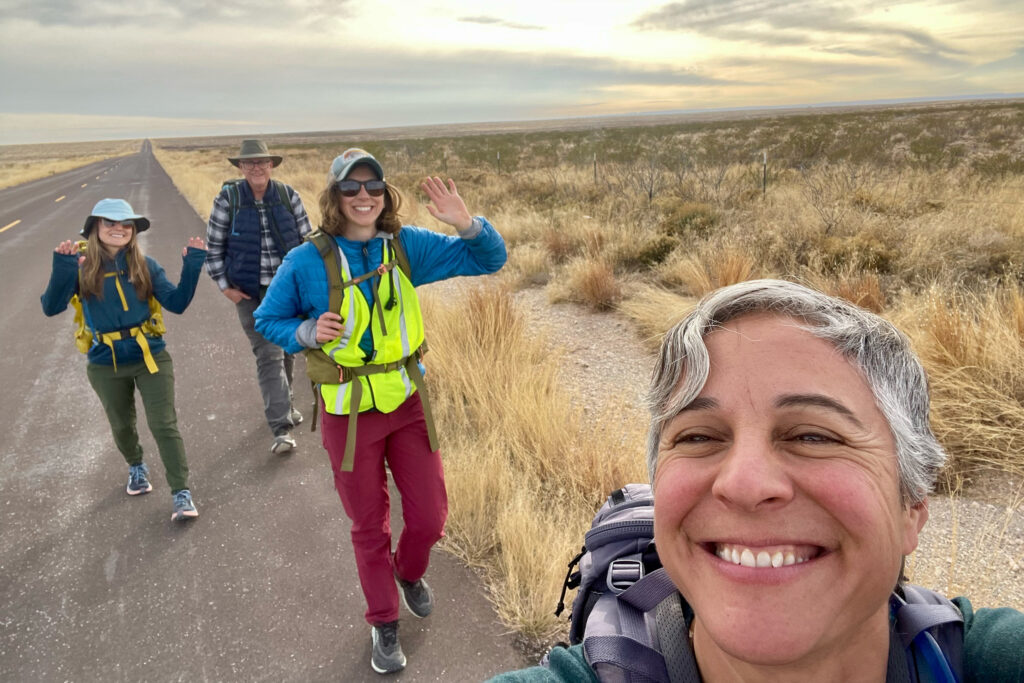The group of pilgrims set out from Carlsbad on the first day of their journey. Credit: Desirée Bernard