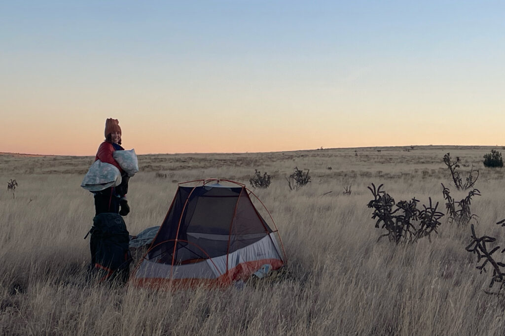 The pilgrims stayed in a variety of accommodations, including tents. Credit: Desirée Bernard