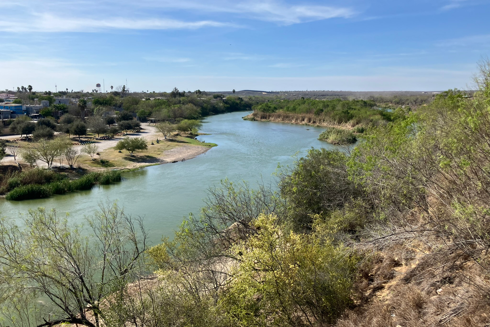 The Roma Bluffs overlook the Rio Grande and the Roma Islands in Starr County. Credit: Martha Pskowski/Inside Climate News