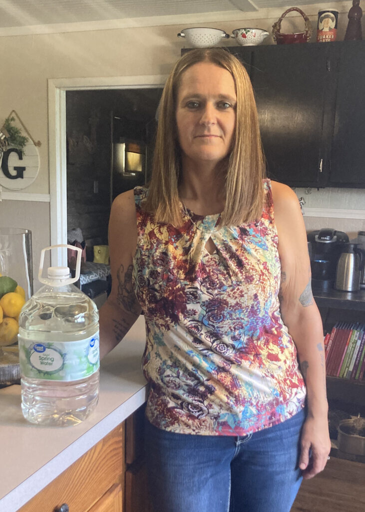 Tonya Shockey had to boil water on the stove to clean it for her children’s baths because of health concerns. Credit: Julie Grant/The Allegheny Front