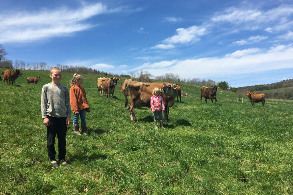The Kemnah’s dairy farm in New Berlin, N.Y. Credit: Courtesy of Samantha Kemnah