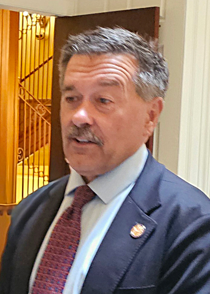 House Minority Leader Terry Kilgore, R-Wise, speaks with reporters. Credit: Charles Paullin/Inside Climate News