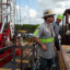 A Weisinger drilling crew makes a pilot hole at the City of Corpus Christi’s eastern wellfield, one of several emergency water projects in the region, on March 31. Credit: Dylan Baddour/Inside Climate News