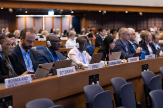 Representatives from countries around the world gather for the 64th session of the Intergovernmental Panel on Climate Change in Bangkok on March 26. Credit: IPCC