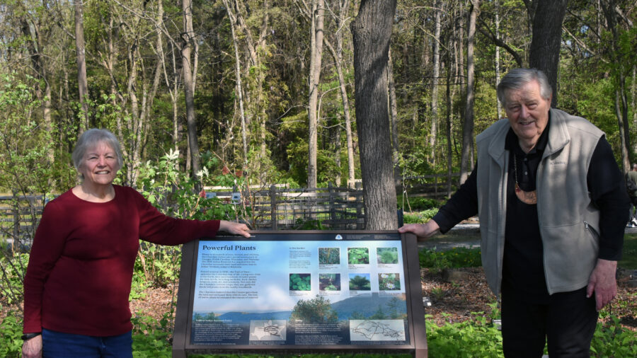 Tony and Carra Harris at the Cherokee Garden outside Atlanta. Credit: Ryan Krugman/Inside Climate News