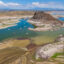 An aerial view of Elephant Butte Reservoir along the Rio Grande near Truth or Consequences, N.M., in August 2022. Credit: Mitch Tobin/The Water Desk