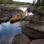 A person travels through the Boundary Waters Canoe Area Wilderness in September 2019 in northern Minnesota. Credit: Andrew Lichtenstein/Corbis via Getty Images