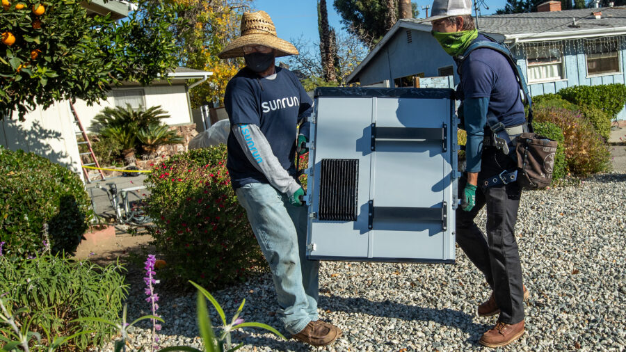 A lithium-ion battery is installed at a home in Granada Hills, Calif. Credit: Mel Melcon/Los Angeles Times via Getty Images