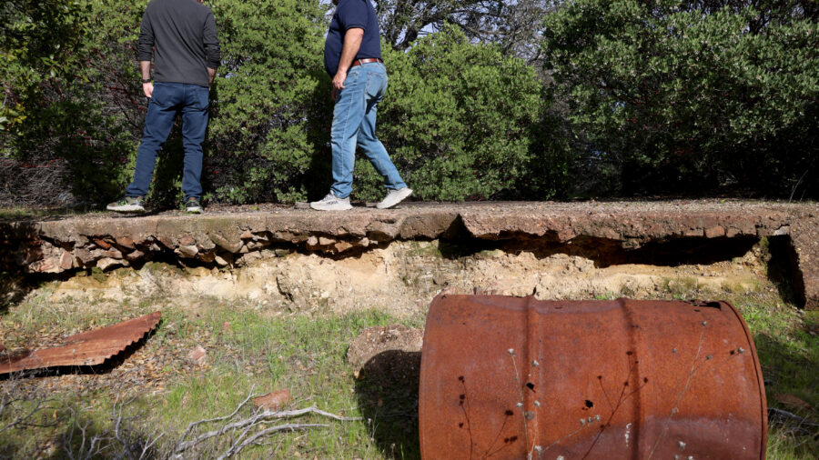 EPA staff visit a Superfund site in Clearlake Oaks, Calif., on Jan. 30, 2024. Credit: Jane Tyska/East Bay Times via Getty Images
